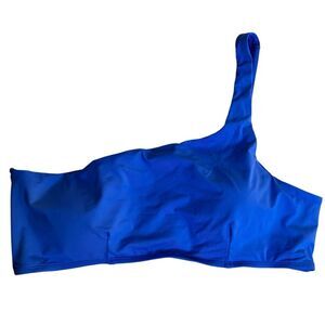Andie Swim The Wyndwood Bikini Top Cobalt Blue One Shoulder Size 3XL NEW